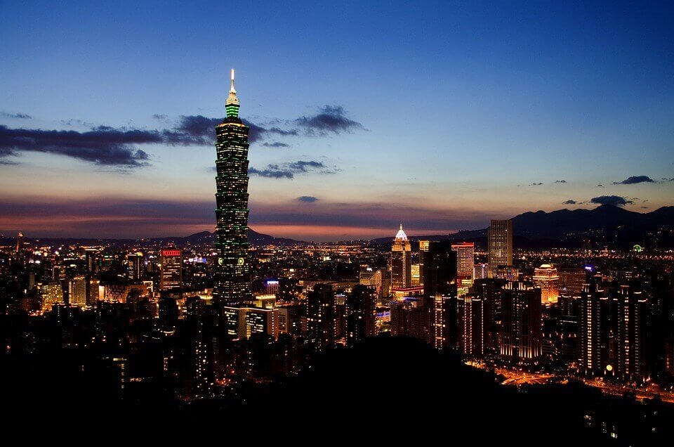 台湾　台北　夜　夜景